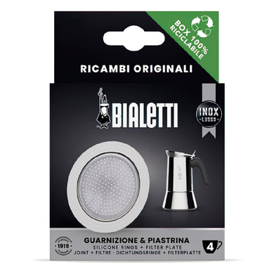 Bialetti Stainless Steel  4 Cup Seal & Filter Kit - 6.4cm